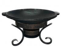 Садж чугунный 35 см + Подставка под садж "Шелковый путь"